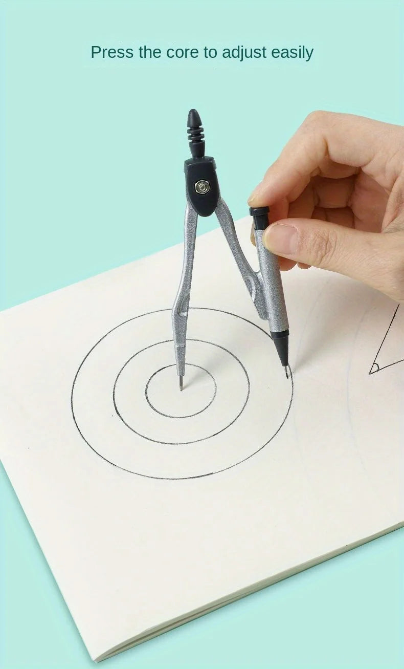 Drafting Tool Set Including Compass, Protractor, Ruler, Triangles And Writing Tools - Durable Math Tools for Students, Teachers