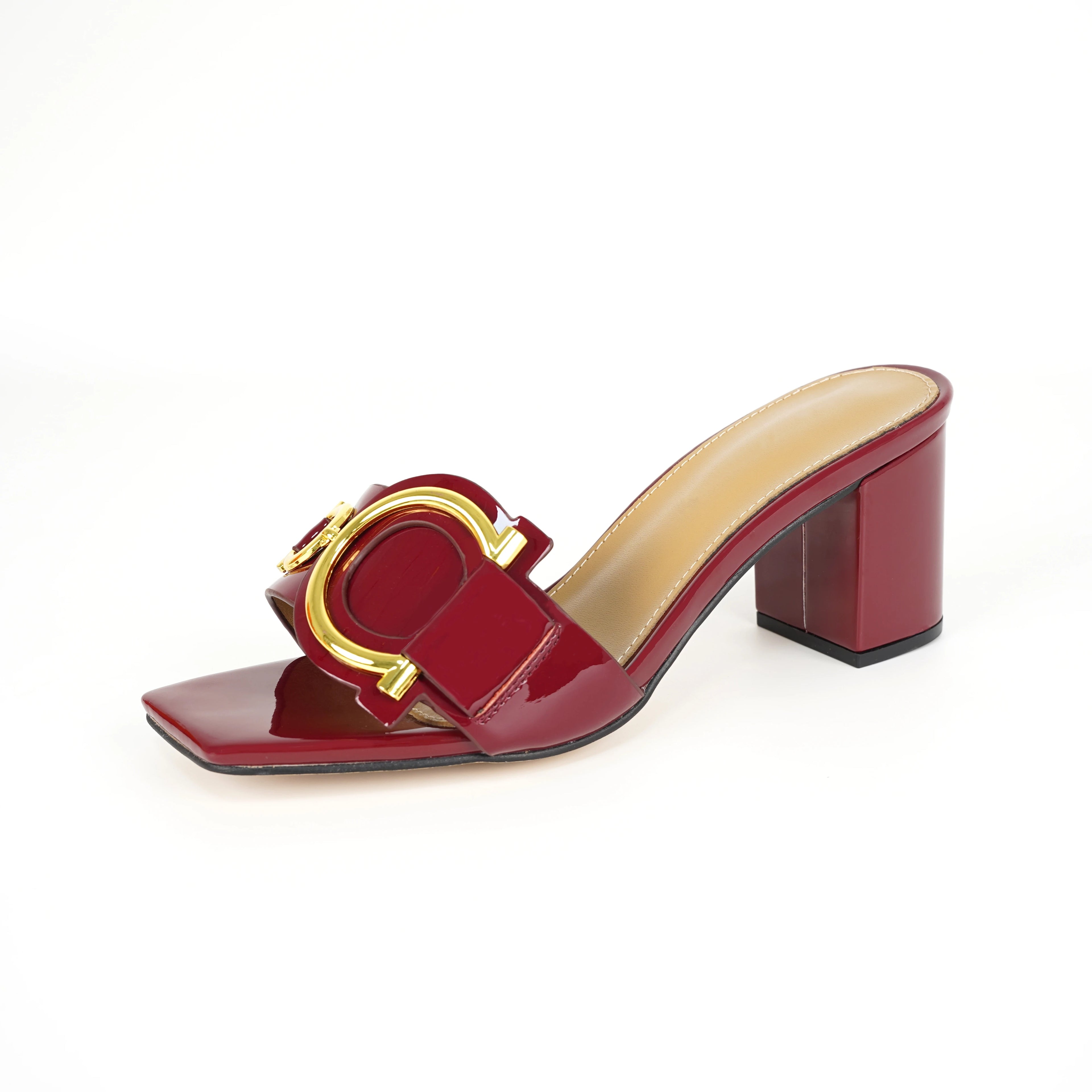 2024 ladies slippers leather open toe fashion ladies high heels luxury party shoes plus size 35-44 outdoor women's shoes