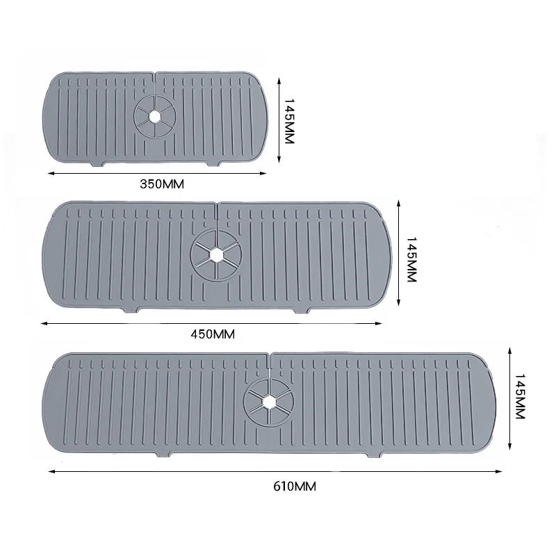 Kitchen Faucet Splash Pad Silicone Sink Faucet Splash Guard Mat Sponge Drain Rack Countertop Protector for Bath Kitchen Gadgets