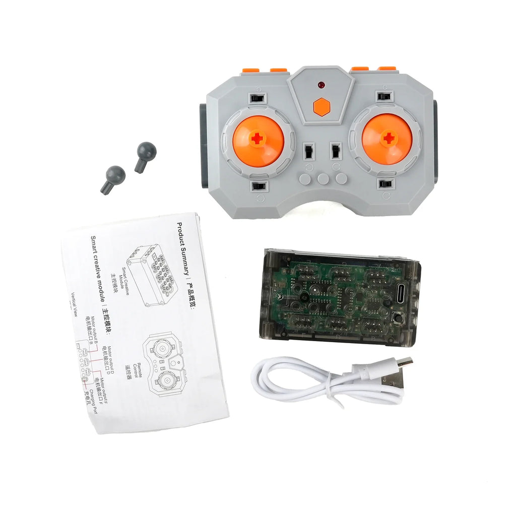 12 Channel Remote Control Lithium Battery Box Set Compatible Building Block APP Programming Control for DIY RC Car Robot Project