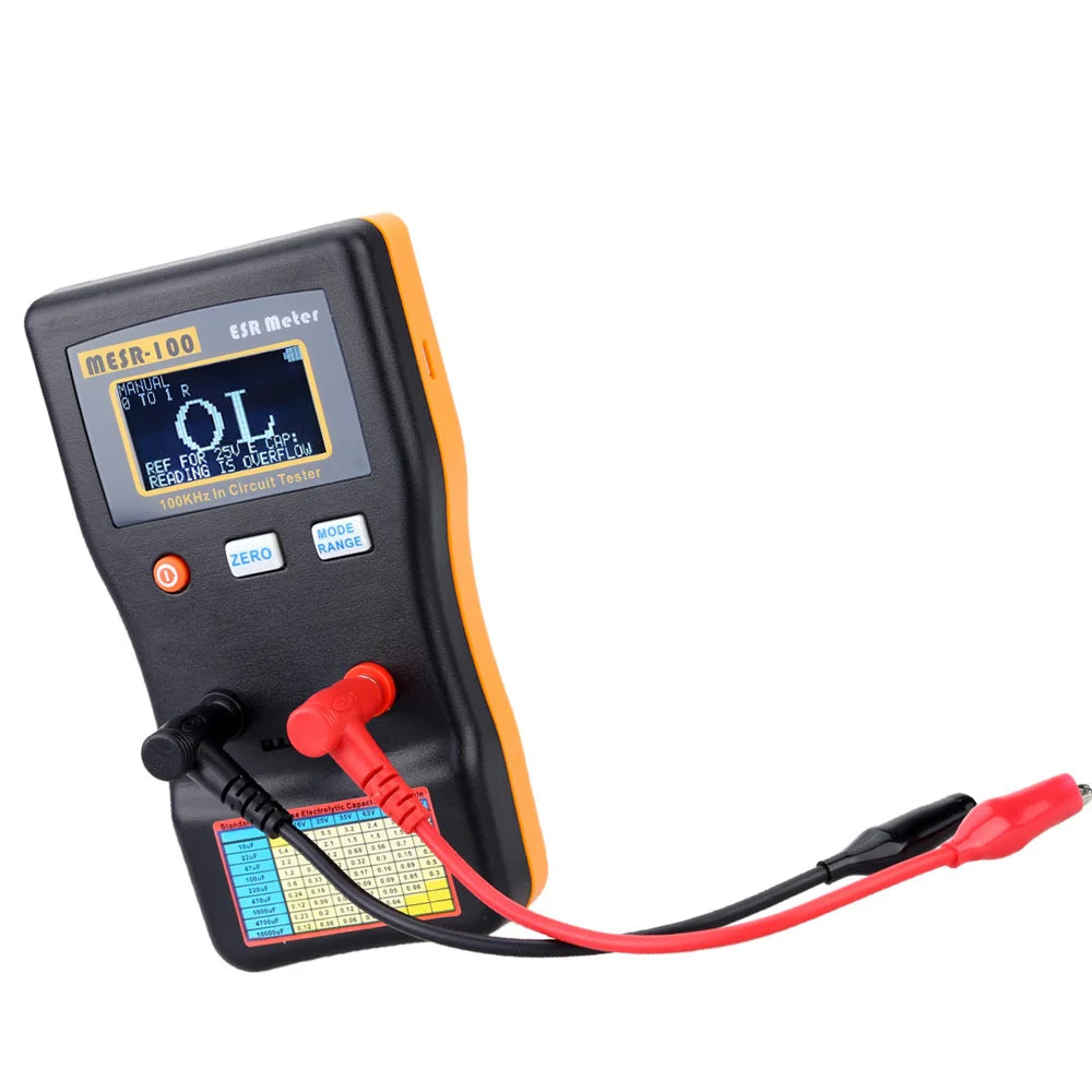 MESR-100 ESR Capacitance Ohm Meter Professional Measuring Internal Resistance of Capacitor Capacitance Circuit Tester
