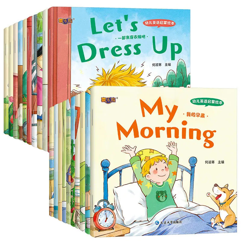 20 Books Kids English Picture Books, Audio Reading Early Education Picture Book, Zero Basis English Learning Books for Toddlers