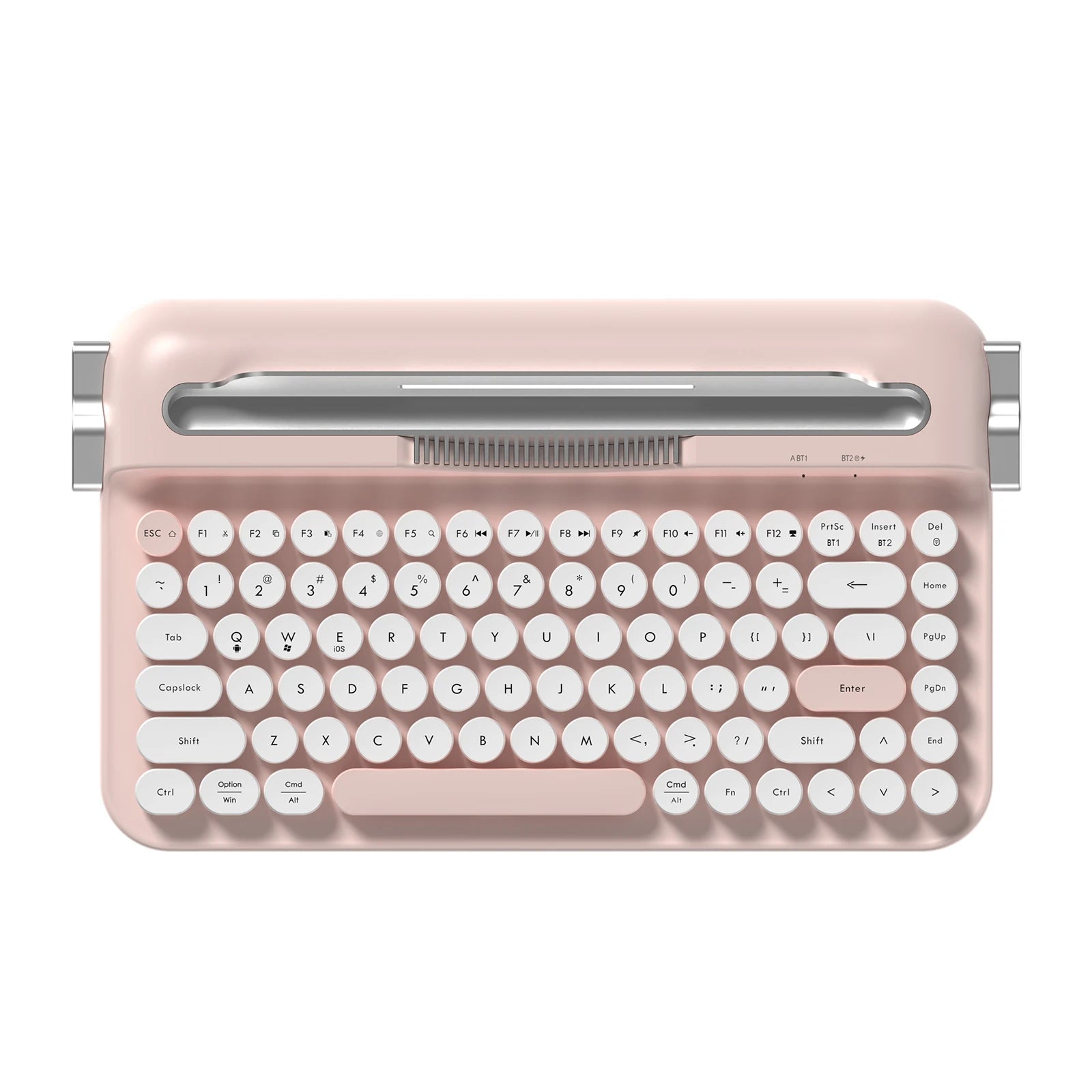 AJAZZ Multl-Device Keyboard Dual Mode 2.4G/Bluetooth5.0 With Card Slot Bracket Position Typewriter Office Membrane Keyboard AF84