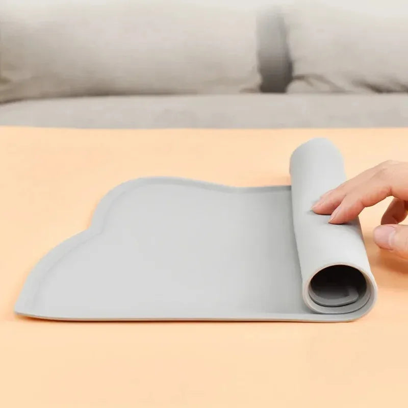 Special Silicone Feeding Mat for Dogs & Cats, Waterproof Non-Slip Anti-Spill Pet Bowl Tray