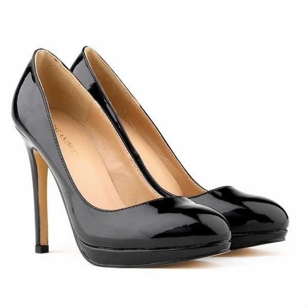 New 2026 Women Stilettos Platfrom Pumps Sexy 11cm Round Toe High Heels Shallow Elegant Lady Office Party Wedding Shoes Big Size