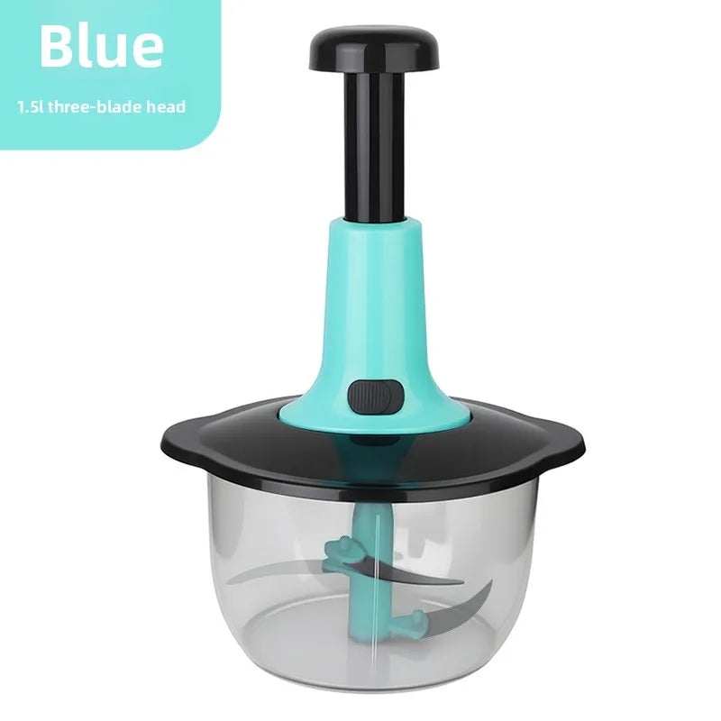 Handheld Vegetable Chopper Multifunction Kitchen Tool for Garlic Ginger Mincing Dicing Slicing with Large Capacity Container