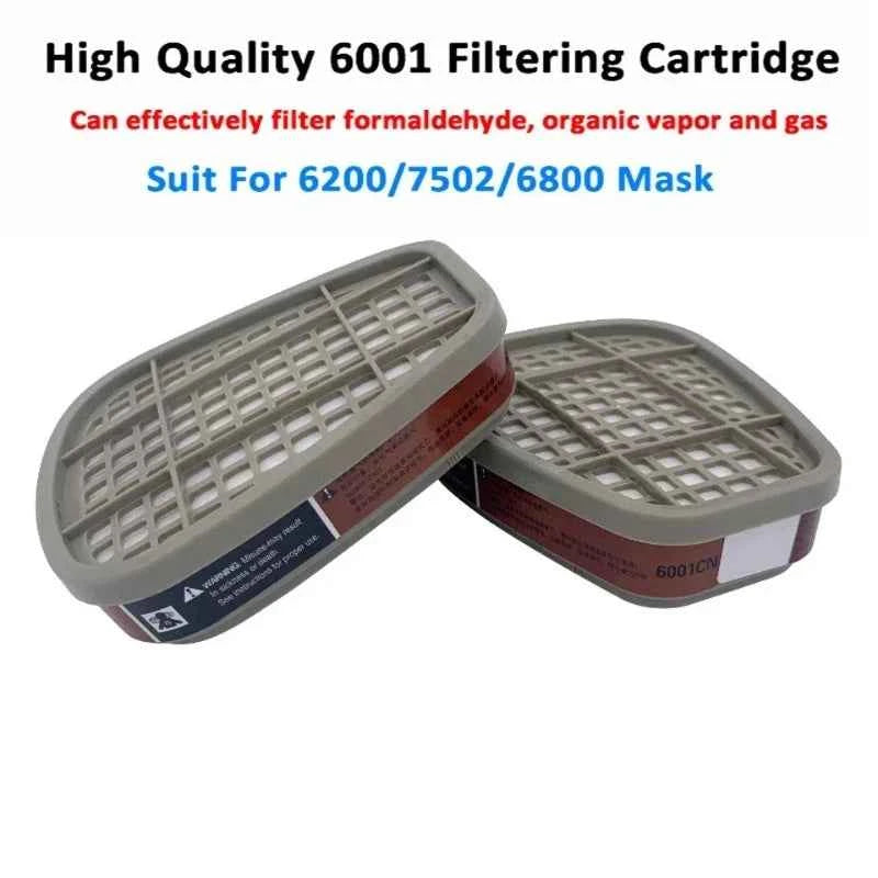 6001 6002 Cartridge 5N11 Cotton Filter Set for 3M 6200 7502 6800 Respirator Dust Gas Chemical Painting Spraying