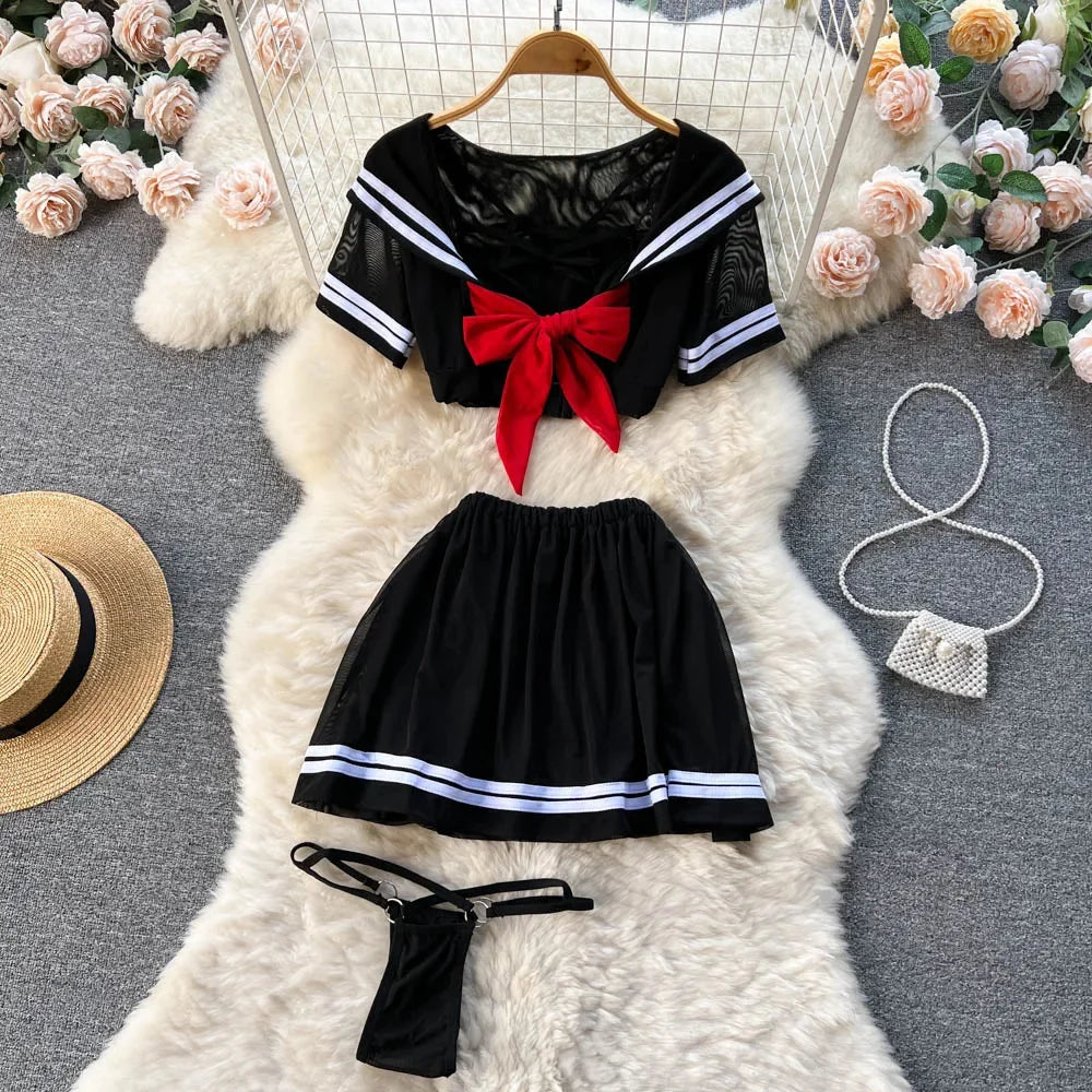 Women's V-neck Sexy Elegant Lace Camisole Jumpsuit Hollowed Transparent Tight Fitting Pajama Adjustable Shoulder Straps Hotsweet