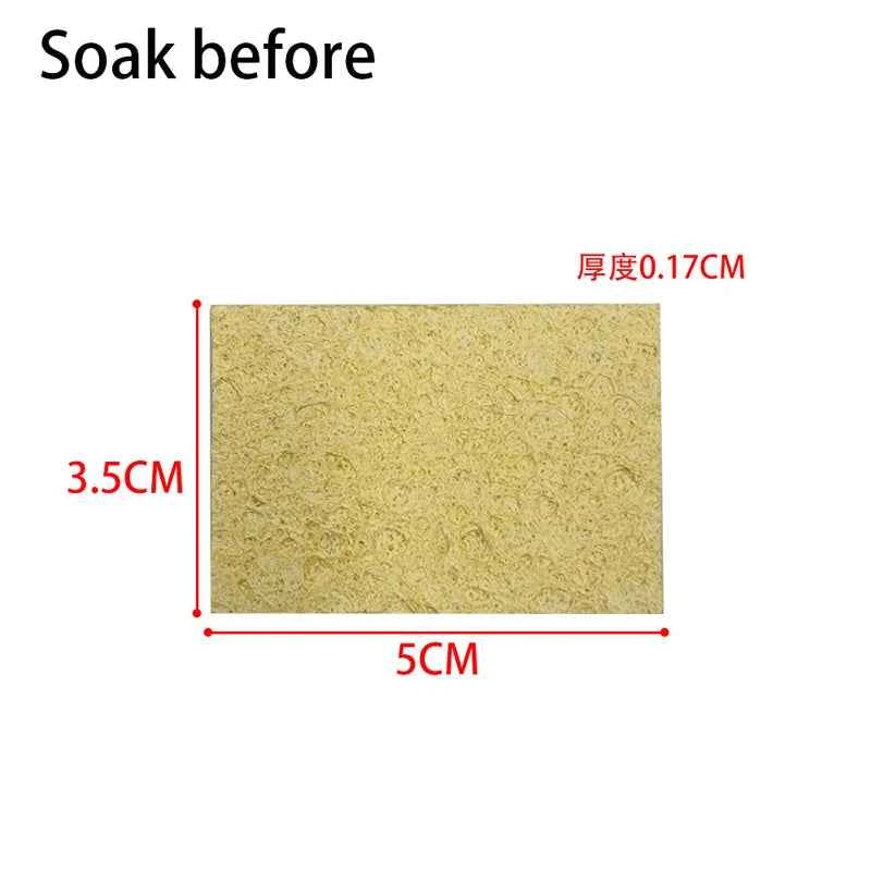 100Pcs Yellow Cleaning Sponge Cleaner for Enduring Electric Welding Soldering Iron