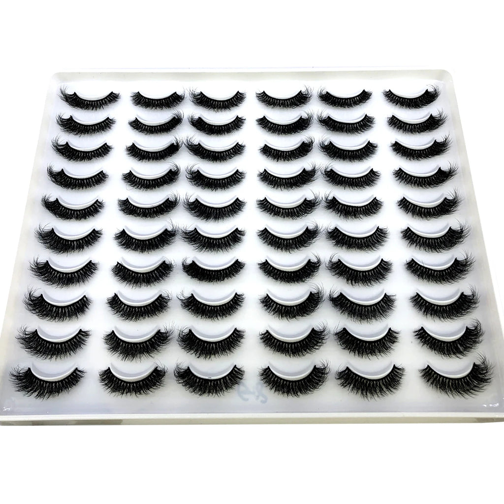 HBZGTLAD 30/40 pairs of natural long 3D artificial mink false eyelashes false eyelashes makeup set mink eyelashes extended eyela