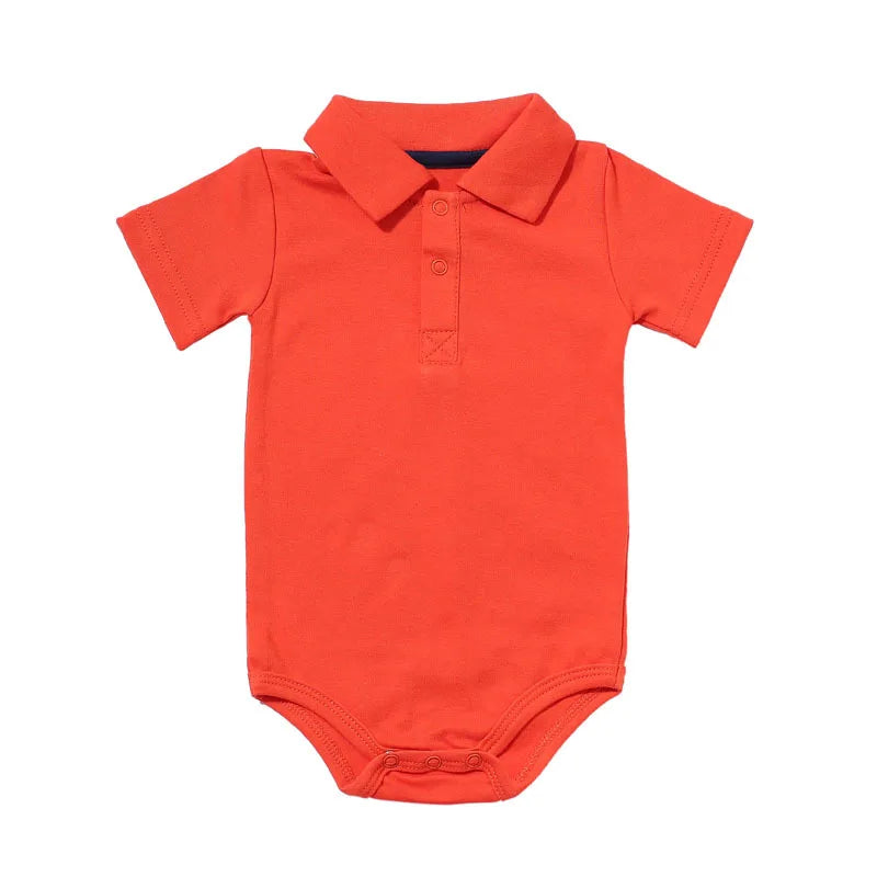 Bodysuit & One Pieces Baby Clothes Summer Short-sleeved Polo Baby Jumpsuit Crawling Clothes Baby Clothes Romper Newborn Clothes