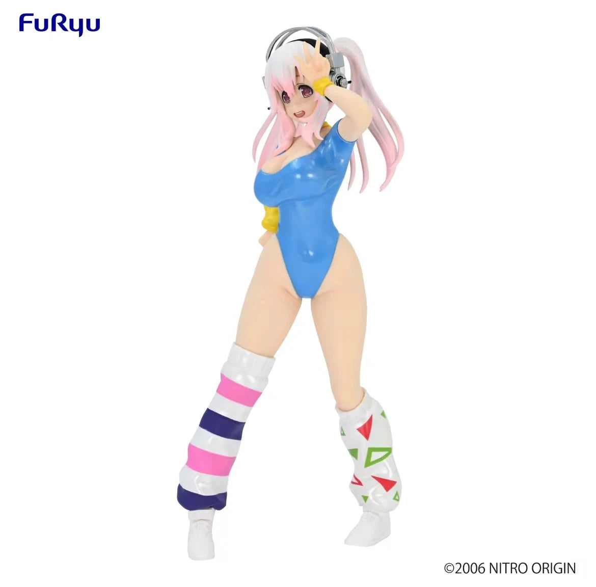 In Stock 100% Original Genuine FuRyu 18cm Super Sonico PVC Anime Collection Cute Models Doll Collectible Toys Birthday Gift