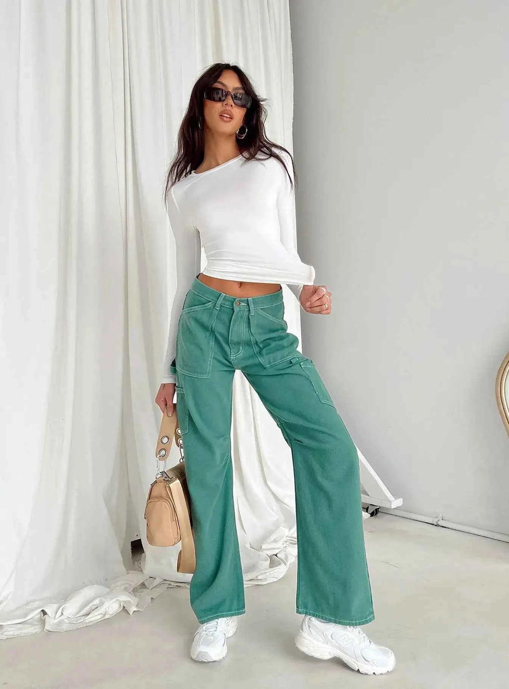 Y2k Long Sleeve T Shirt Women Spring Autumn Crop Top Casual Slim Fit Pullovers Solid O Neck T-shirts Streetwear Female Basic Tee