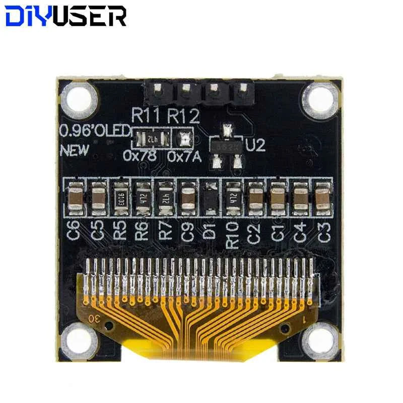 0.96 Inch OLED Display Module I2C IIC Serial White Screen 128x64 SSD1306 Driver Board Compatible with Arduino ESP32 STM32