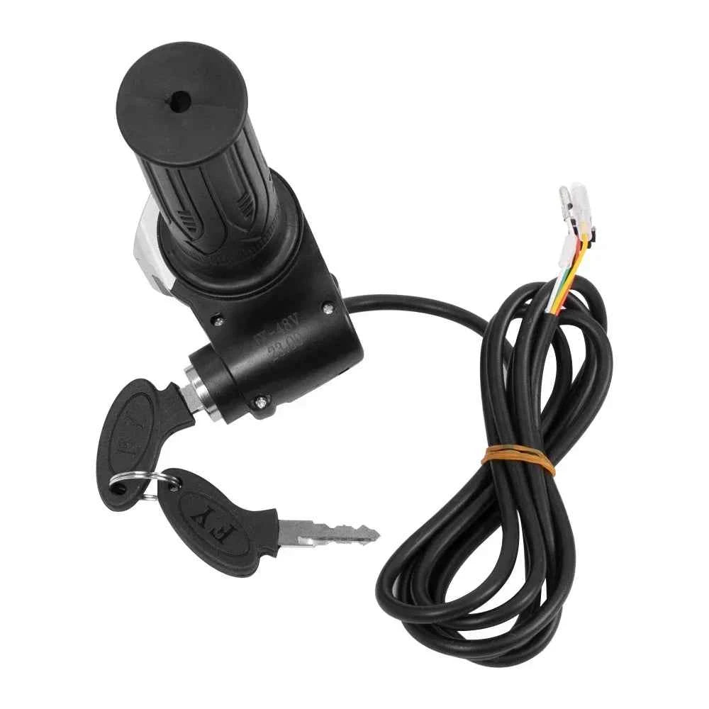 Throttle Grip E-bike Handlebar with Lock Ebike 36V 48V 60V Electric Bicycle Scooter Accelerator Power Indicator Key LED Display