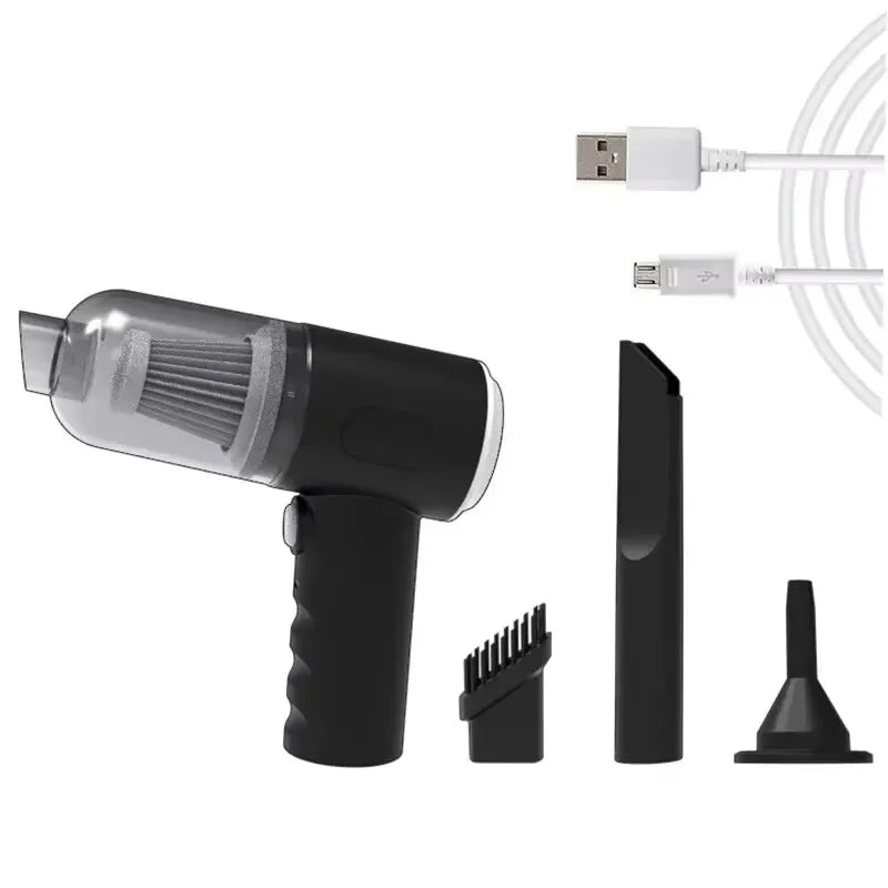 Handheld Vacuum Cordless High Power 15000PA Compressed Air Dust Collector Mini Portable Car Vacuum Cleaner Hairdryer