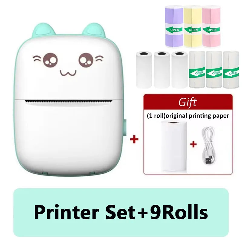 Mini Printer  Portable Thermal Printer HD Pocket Photo Printer With IOS & Android Wireless Photo Printing Tags For Gifts/Home