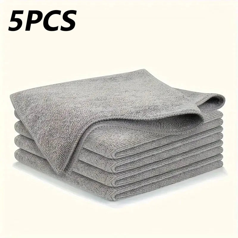 5PCS Color Thick Microfiber Cleaning Cloths for Streak-Free Shine