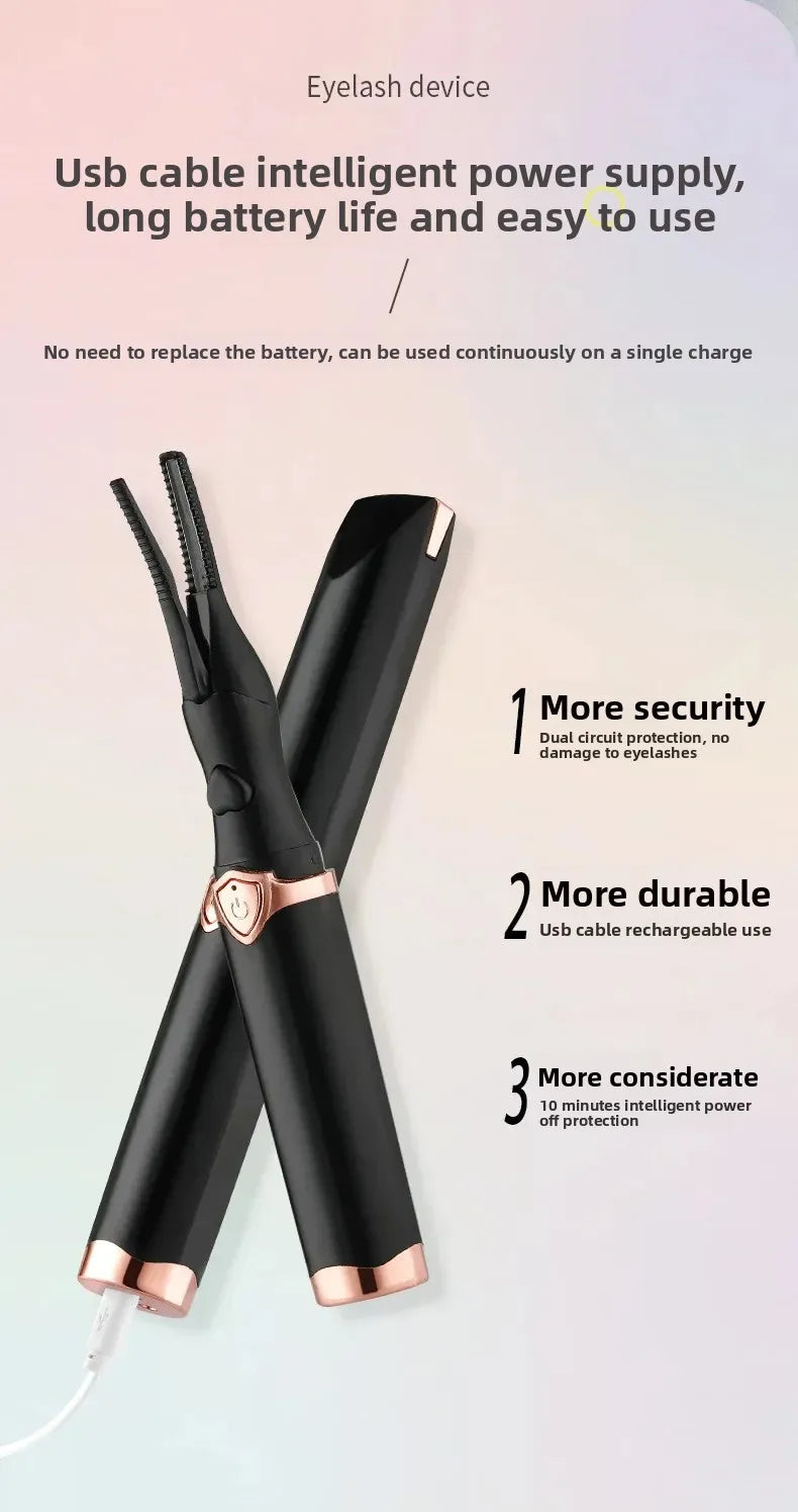 Electric Eyelash Curler Electric Heating Long-lasting Shaping Intelligent Temperature Control Portable and Not Harmful Makeup