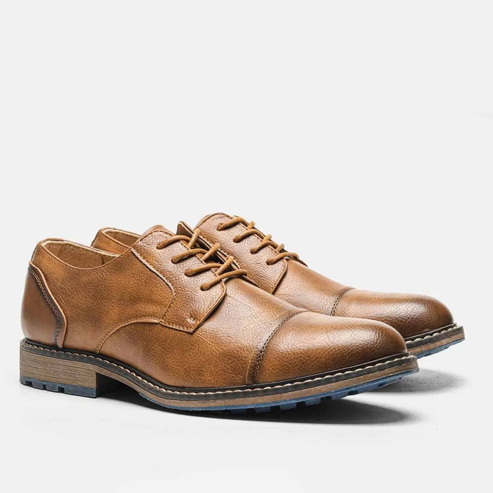Men's Formal Shoes British Retro Brogue Shoes Mens Casual Business Leather Oxfords Men Office Dress Shoe Flats