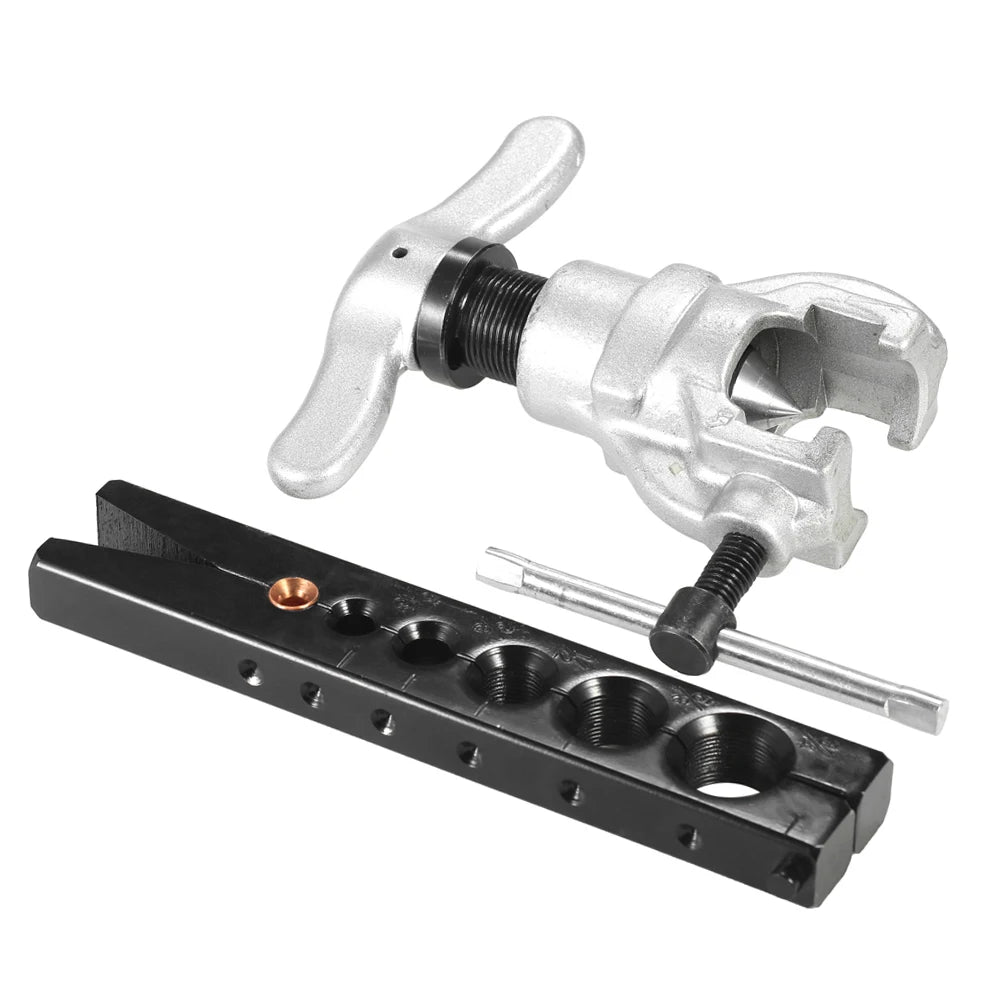 Eccentric Flaring Tool Set for Refrigeration Water Gas Brake Line Applications Tubing 6 Dies Sizes 1/4 - 3/4inch