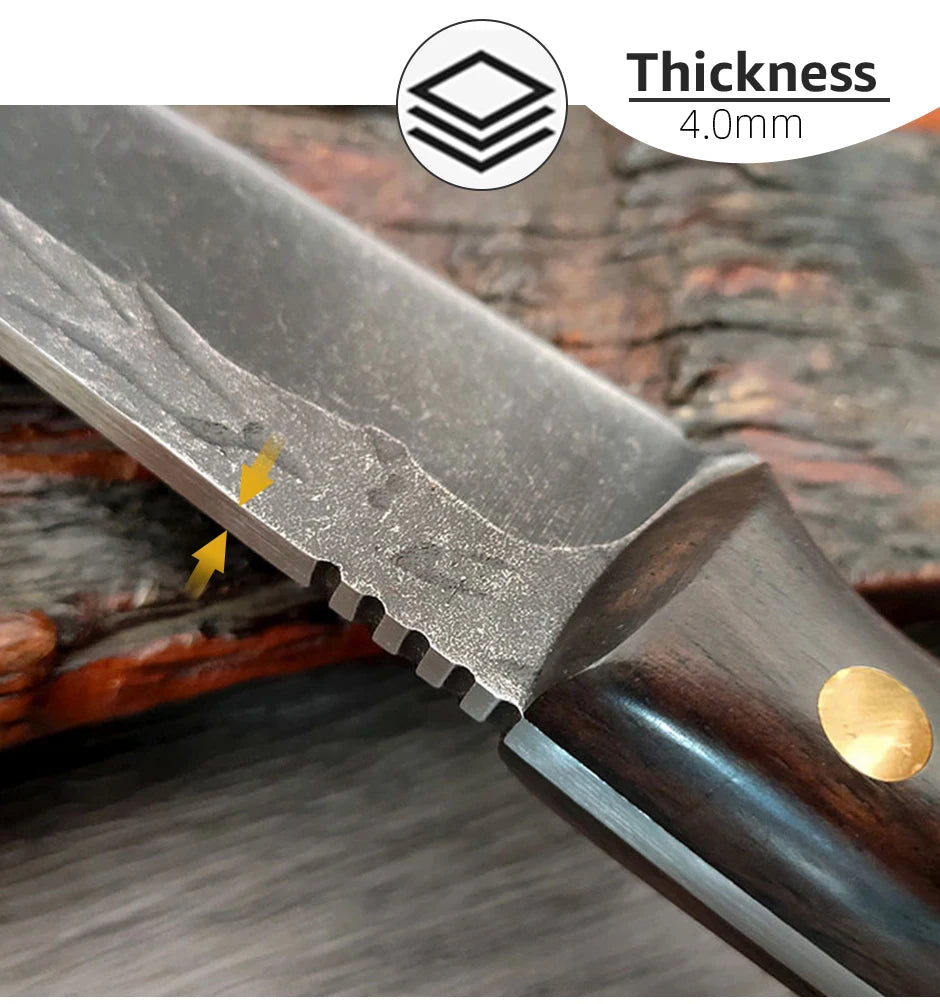Handmade Forged Knife 4inch High Carbon Steel Mongolia Paring Knife Boning Knifes  Meat Cleaver Butcher Knife Chef Knife