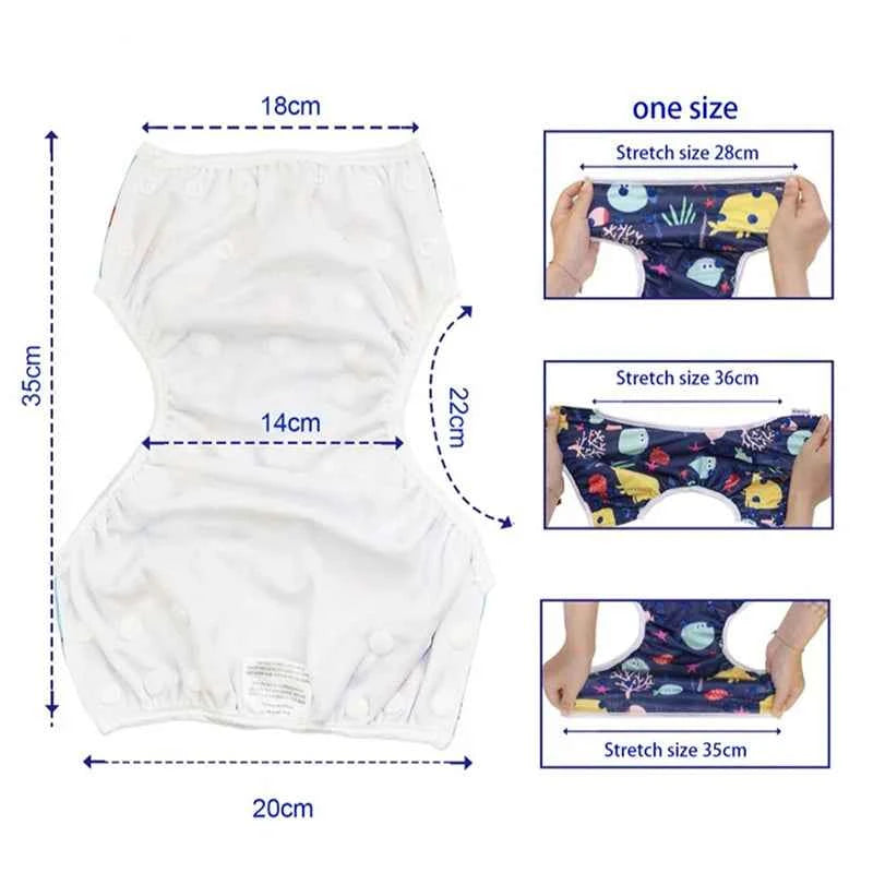 Infant Swimming Washable Trunk/Swim Diaper Swimsuit Boy Swim Diapers/Newborn Baby Girl Swimwear 0 1 2 Years