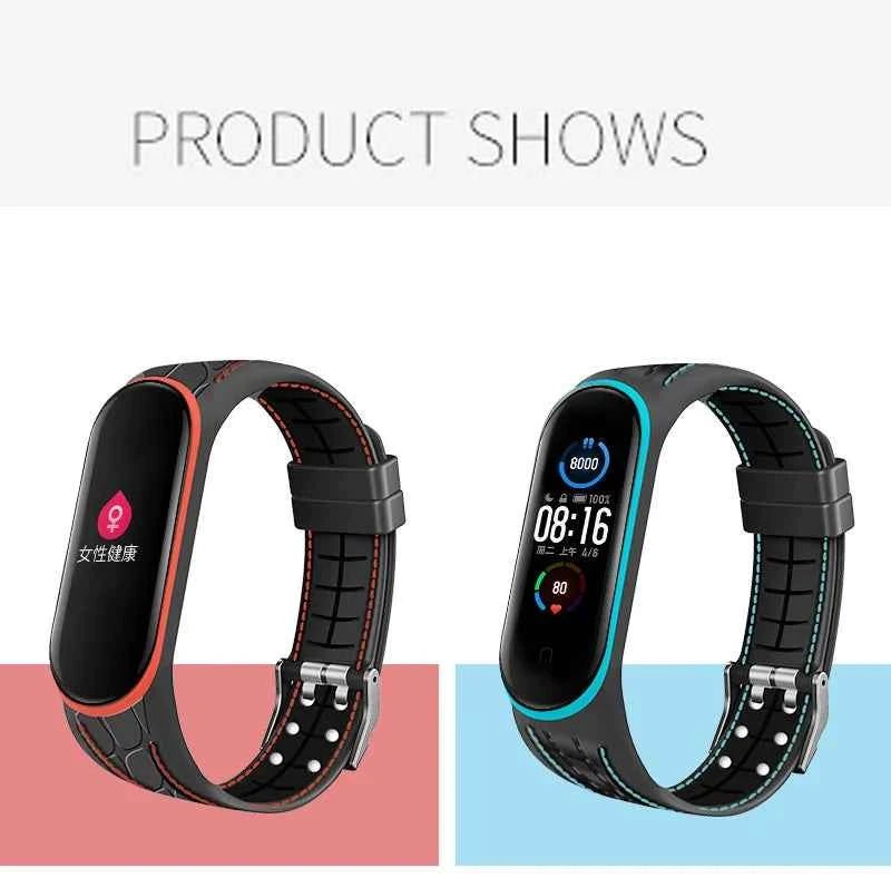 Strap for Mi Band 7 6 5 4 3 Watchband Sport Silicone Smartwatch Bracelet for Xiaomi Mi Band 6 4 7 5 Strap Accessories Wristband