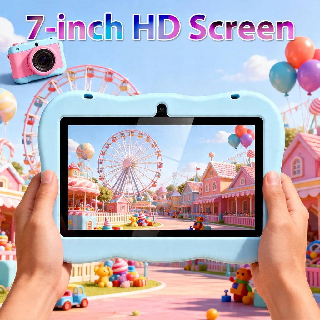 2026 Kids Tablet Android 14 7 Inch Octa Core 4GB RAM 64GB ROM 3500mAh HD Display Tablet Children's Gift