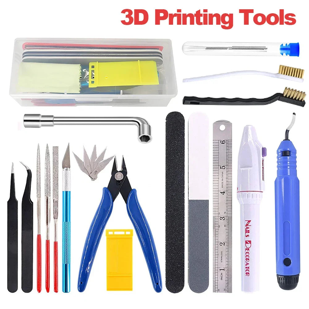 Multiple Models 3D Printer Tool Kit Trimming Knife Scraper Cleaning Needle Tweezers Pliers Deburring Kit DIY 3D Printing Tools