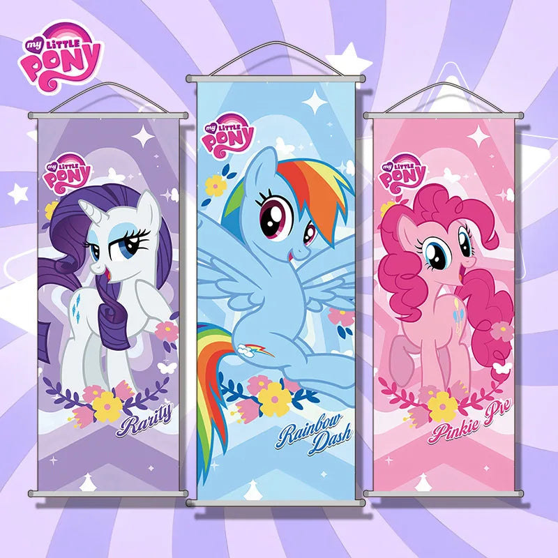My Little Pony Hanging Poster Anime Convention Wall Decor Canvas Painting for Living Room, Study Room, Children's Room