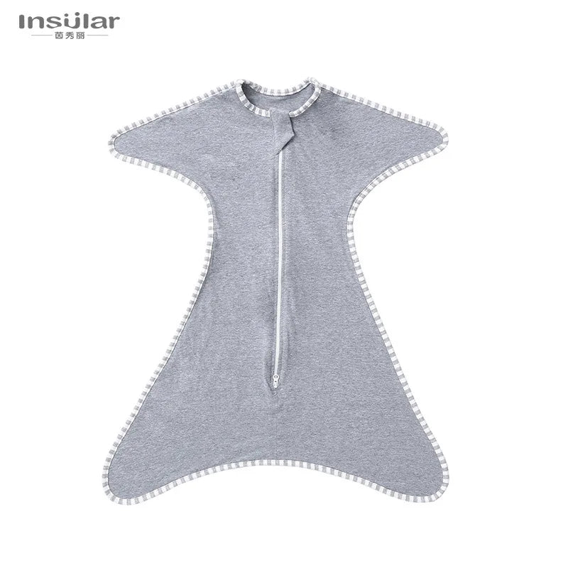 Insular Newborn Baby Girl Boy Anti-Startle Sleeping Bag Cotton Baby Wrap Receiving Swaddling Blanket Infant Sleepsacks