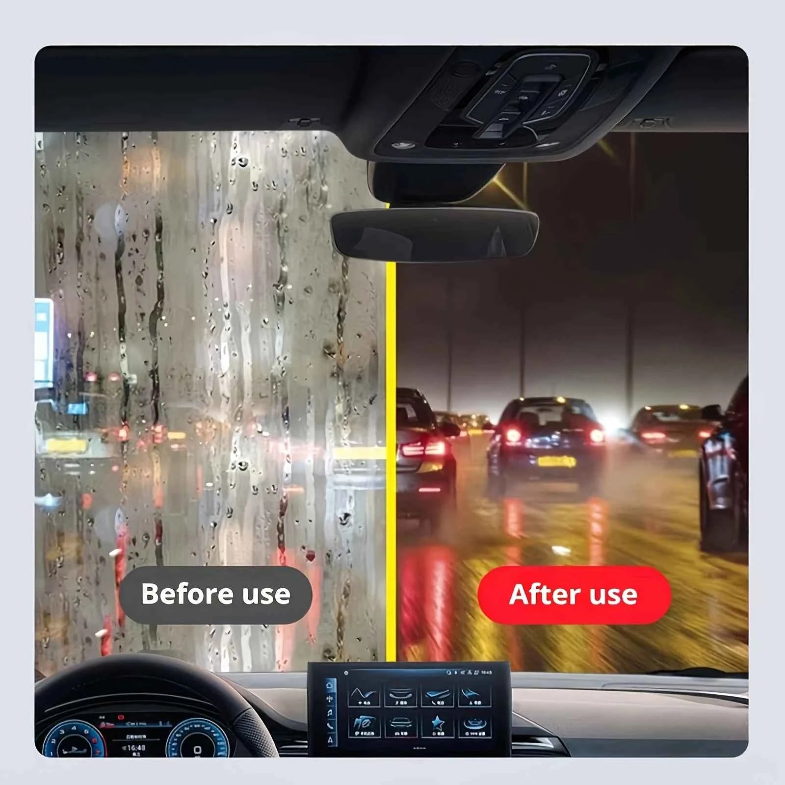 Car Glass Cleaner Cleaning Agent Powerful Windshield Cleaner Car Glass Sponge Cleaning Brush Water Spots Stain Auto Removal Oil