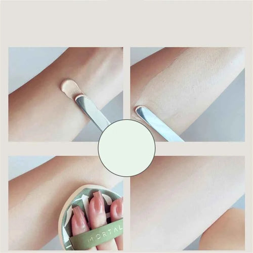2PC Stainless Steel Palette Tray Rod Set Spatula Toner Makeup Mixing Mixing Stick Foundation Cream Mixing Cosmetic Make Up Tool