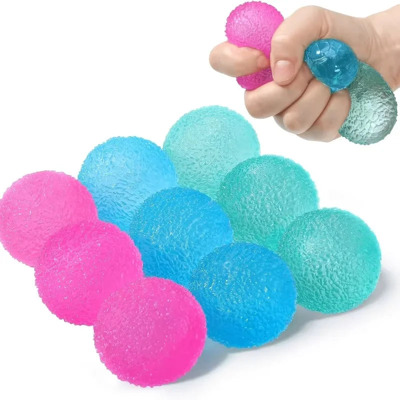 NEEDOH Textured Slow Rebound Gel Stress Ball, Anxiety Relief Fidget Sensory Toy, Holiday & Back to School Gift, Random Color