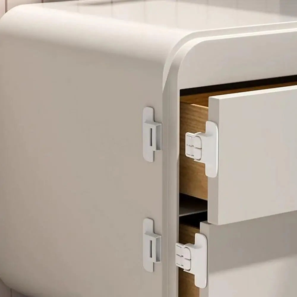 Refrigerator Locks Refrigerator Child Lock Self-Adhesive Fridge Closer Fixed Buckle for Glass Metal Protection Kids Adults Home