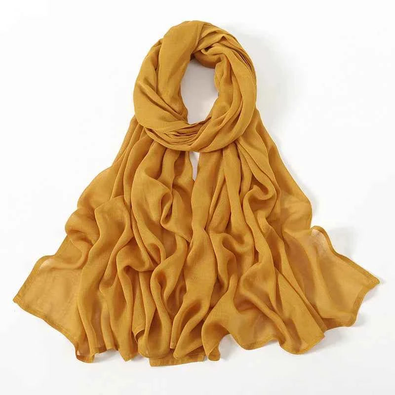 New Muslim Hijabs for Women Scarf Thin Plain Shawls Femme Musulman Soft Viscose Rayon Headscarf Islamic Turban Headband 190x85cm