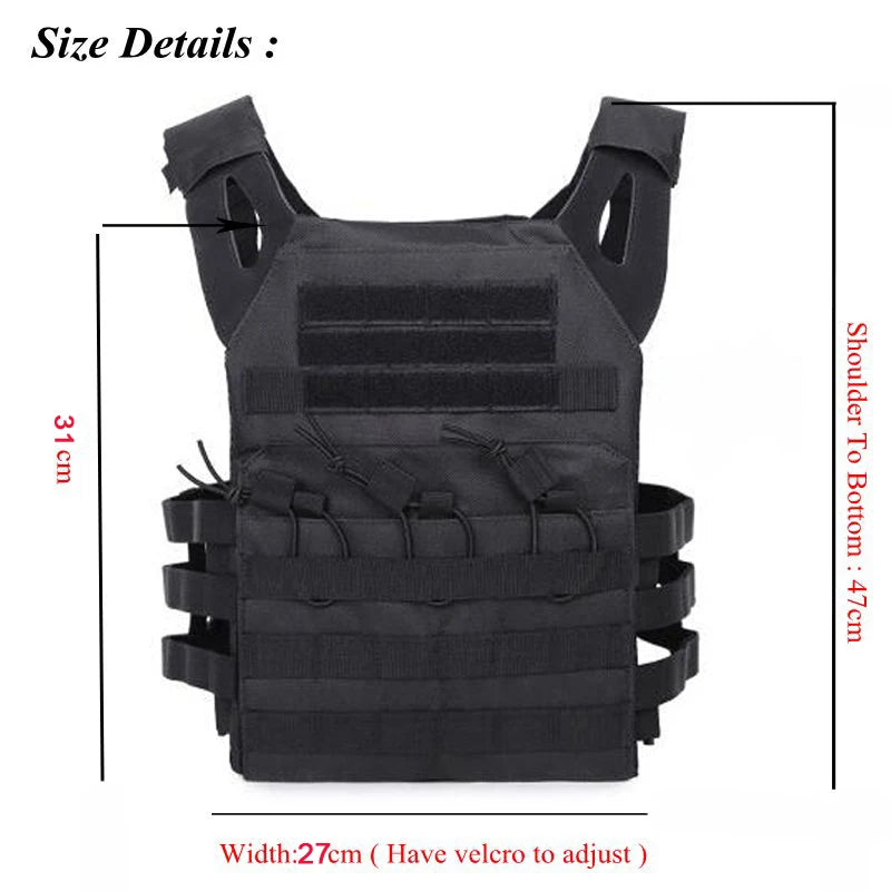 Military Tactical Vest Waterproof Outdoor Body Armor Lightweight JPC Molle Plate Carrier Hunting Vests CS Game Jungle Equipment