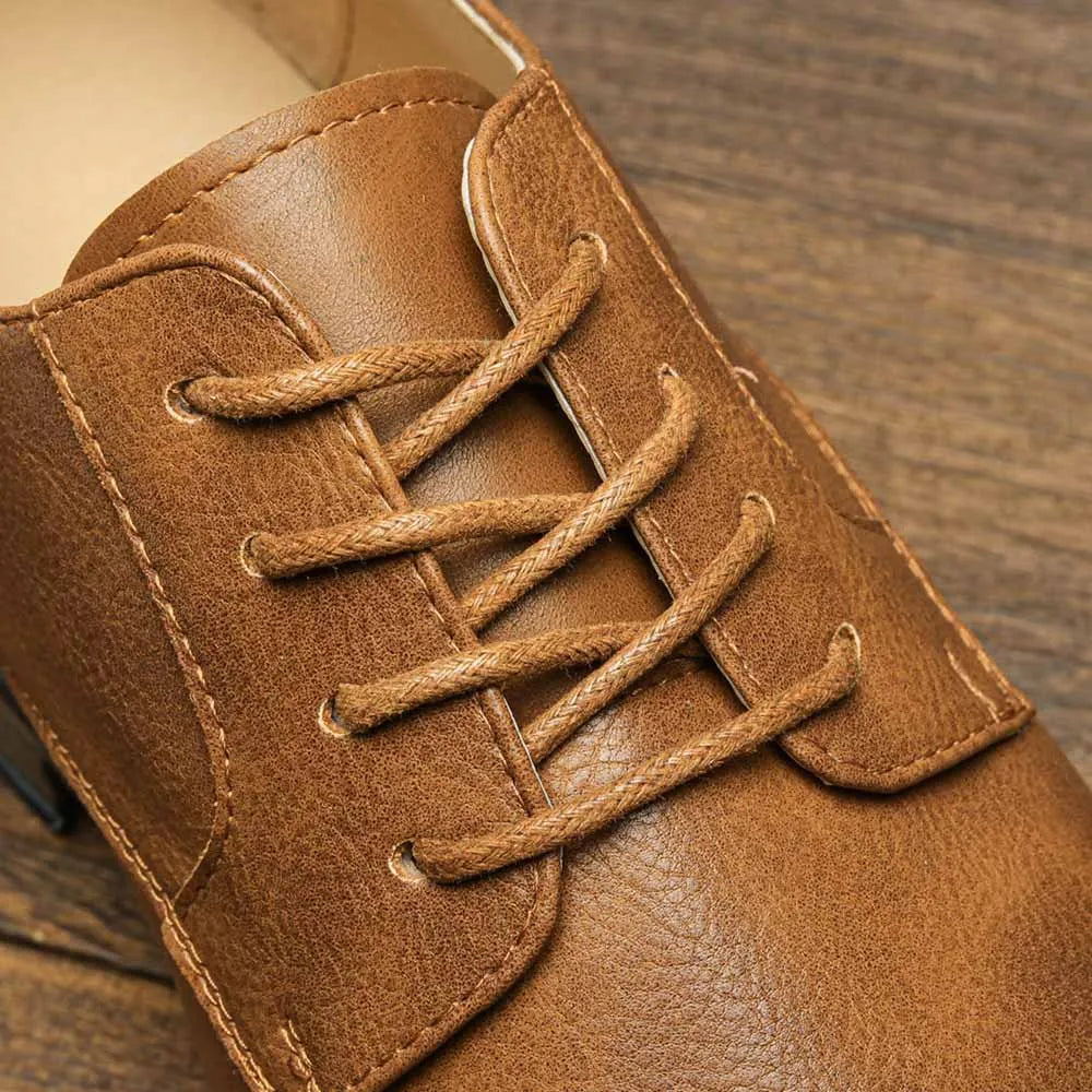 Men's Formal Shoes British Retro Brogue Shoes Mens Casual Business Leather Oxfords Men Office Dress Shoe Flats