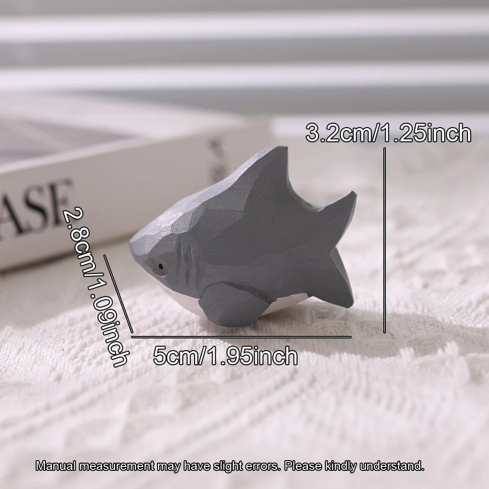 Handcrafted wood carving Home decorations decoraciones para el hogar desk accessories room decor Handmade Shark Statue decor