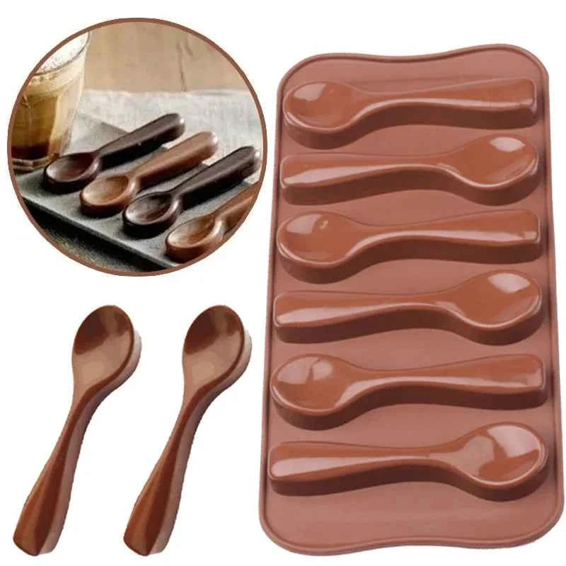 1 Pcs Mold Silicone Baking Cake Decorating Cake Chocolate Mold DIY Six Spoons Mould Bakery Accessories Kitchen tools