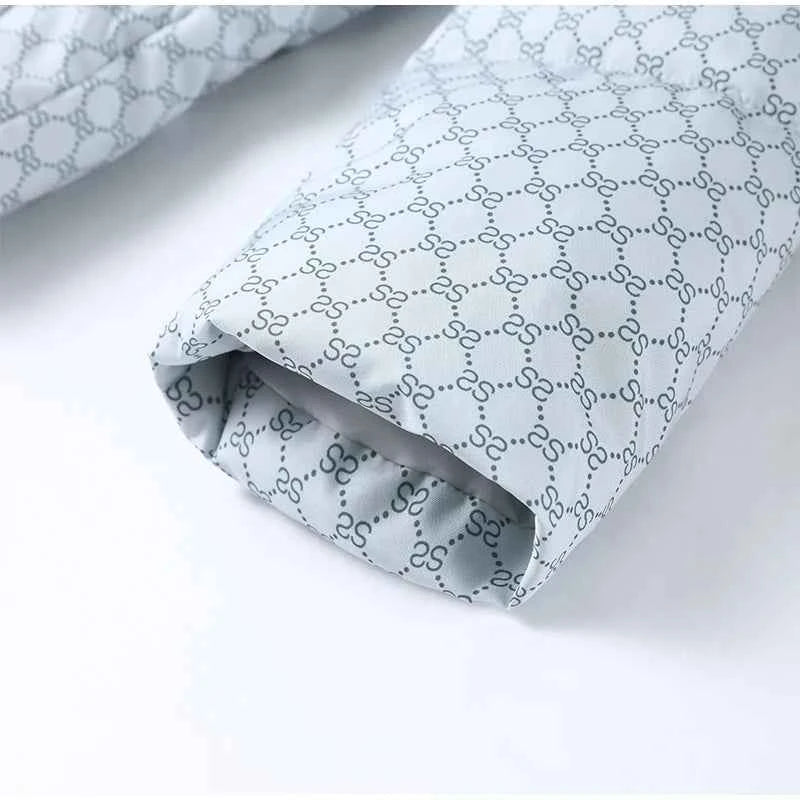 Printed Female Winter Cotton Quilted Jacket Hooded Thicken Zipper Single Breasted Long Sleeve 2025 New Casual Coat Loose Outwear