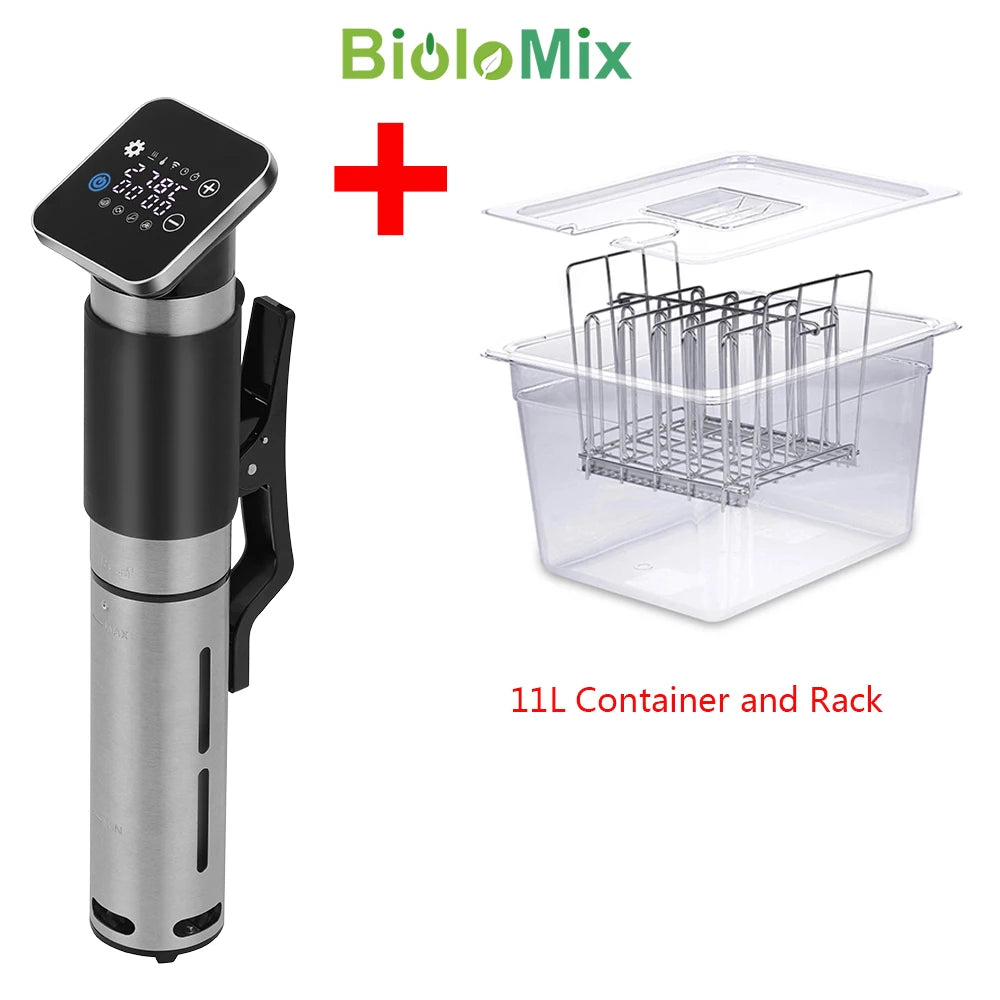 BioloMix 5th Generation WiFi Smart APP Control Sous Vide Cooker Stainless Steel IPX7 Waterproof Thermal Immersion Circulator