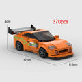 370pcs MOC Supra MK4 Sports Car Vehicle Racer Building Blocks Fast & Furious Brick Creative Garage Toys for Boys