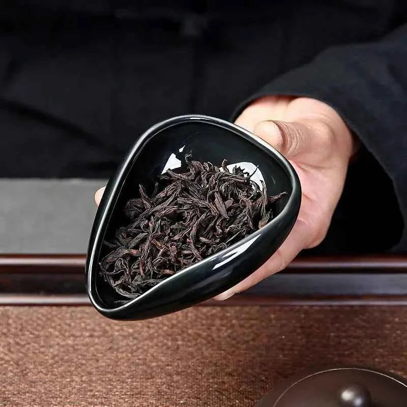 Coffee Bean Measuring Cup Ceramic Weighing Tray Coffee Powder Dosage Tray Suitable for Home Cafe Simple Coffee Tray Accessories