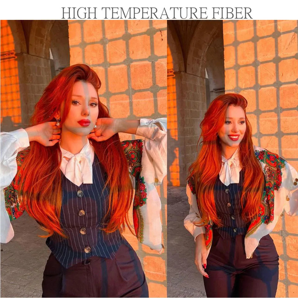 Magicae 30Inches 200G Piano Blonde SP12/16/613 Ombre Brown 6# Body Wave Bundles High Temperature Synthetic Hair Extensions