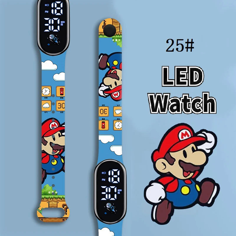 Kids LED Watch Touch Control Digital Watch Silicone Strap Waterproof Sport Wristwatch for Boys Girls Children Birthday Gift