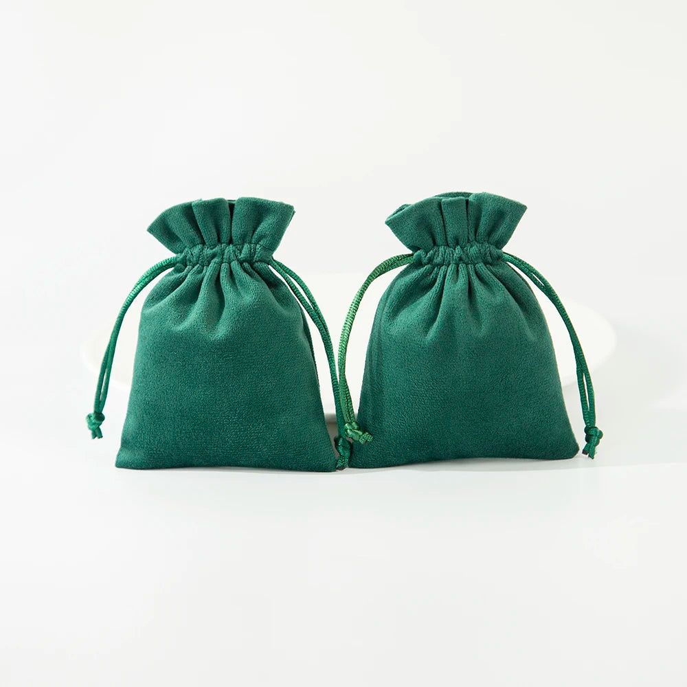 10pcs Velvet Anime Jewelry Organizer Small Gift Bags Drawstring Packaging Pouch For Women Rings Earrings Keychain Wedding Favor