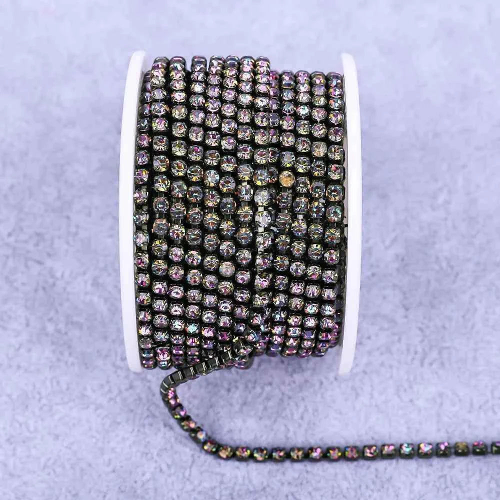 All Color Claw Chain Electrophoresi Rhinestones Trim Stone Gold Diamond Strass Decorative Applique Crystal Trimmings For Dresses