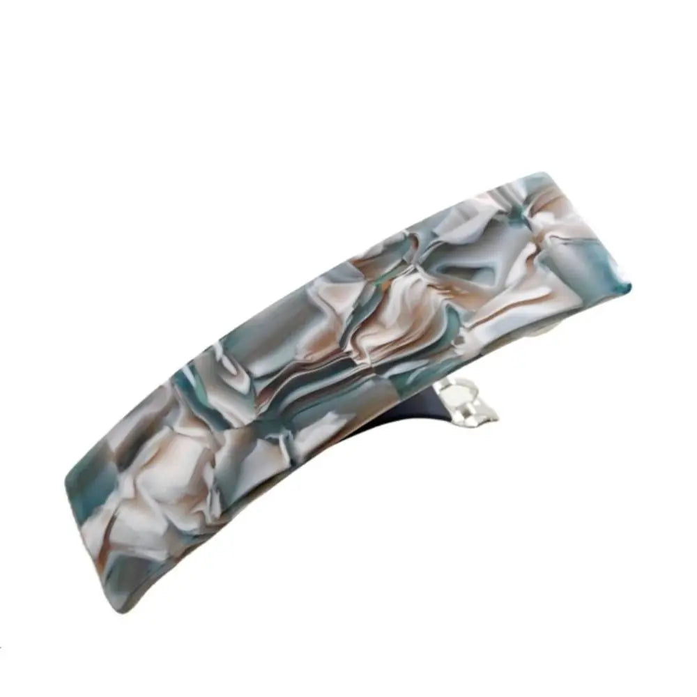 Acetate Acrylic French Hair Barrettes Automatic Curved Rectangle Styling Resin Spring Hairpin Hair Accessories